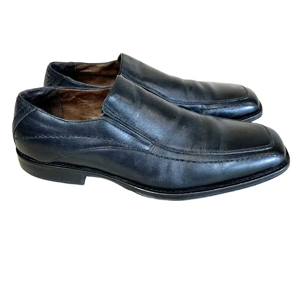 Johnston & Murphy Men's Size 9 Black Slip-On Dress Loafers Shoes
